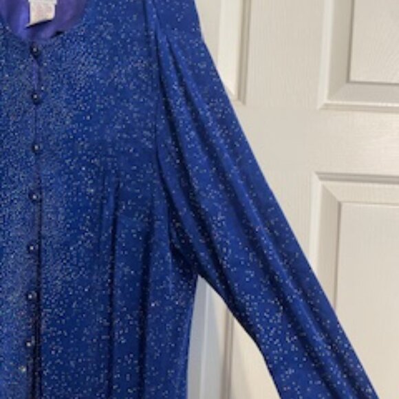 R&M Richards by Karen Kwong Plus Size evening pantsuit with long sequined jacket - Picture 6 of 7